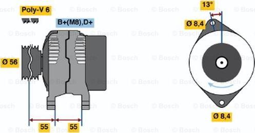 BOSCH 0 123 500 006 - Alternator www.autospares.lv