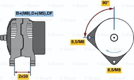 BOSCH 0 123 515 009 - Ģenerators www.autospares.lv