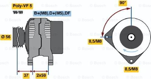 BOSCH 0 123 515 003 - Ģenerators autospares.lv