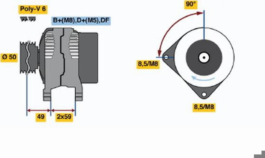 BOSCH 0 123 510 009 - Ģenerators www.autospares.lv