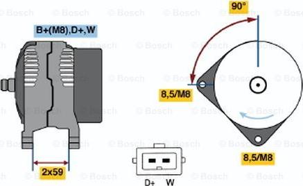 BOSCH 0 123 510 034 - Ģenerators www.autospares.lv