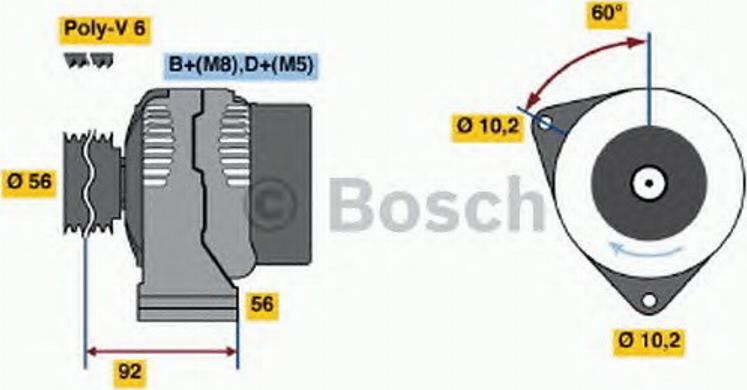 BOSCH 0 123 510 074 - Ģenerators autospares.lv