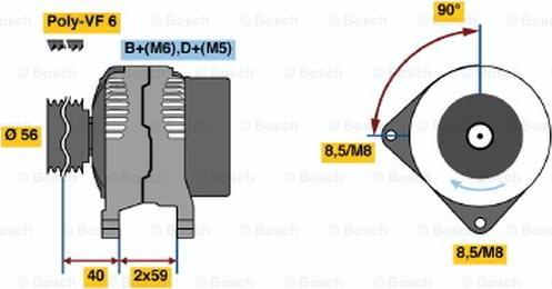 BOSCH 0 123 510 109 - Ģenerators www.autospares.lv