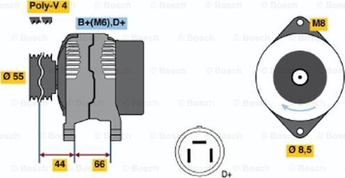 BOSCH 0 123 115 013 - Ģenerators www.autospares.lv