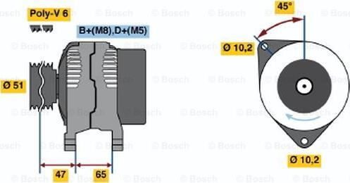 BOSCH 0 986 040 300 - Ģenerators www.autospares.lv