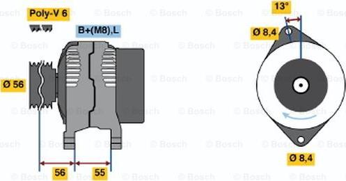 BOSCH 0 123 315 021 - Генератор www.autospares.lv