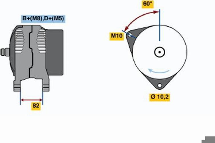 BOSCH 0 123 310 044 - Генератор www.autospares.lv