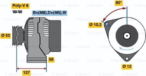 BOSCH 0 123 310 041 - Генератор www.autospares.lv