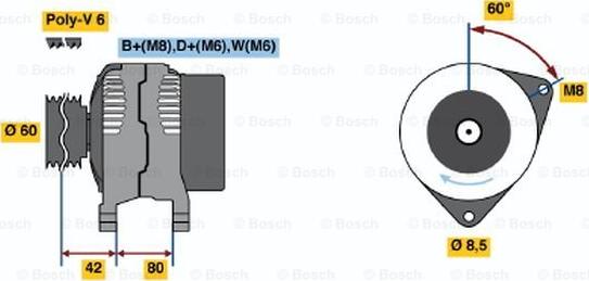 BOSCH 0 123 310 014 - Alternator www.autospares.lv