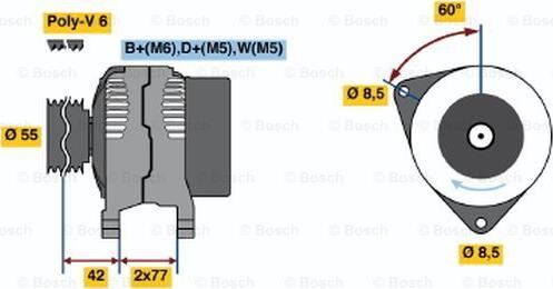 BOSCH 0 123 310 029 - Генератор www.autospares.lv