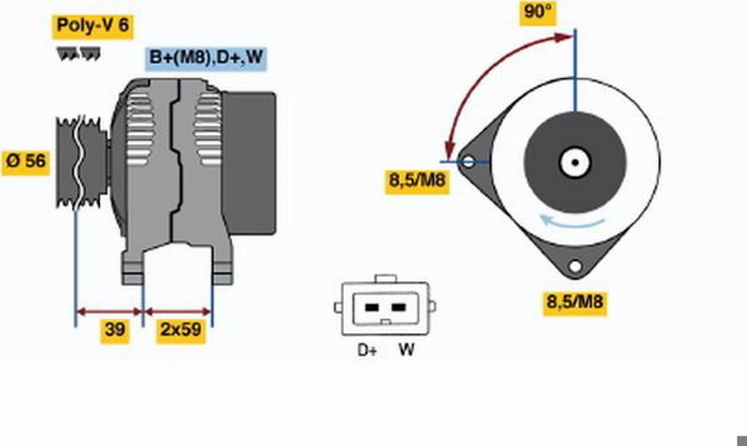 BOSCH 0 123 310 025 - Ģenerators www.autospares.lv