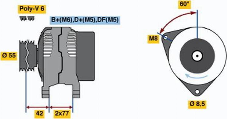 BOSCH 0 123 310 023 - Alternator www.autospares.lv