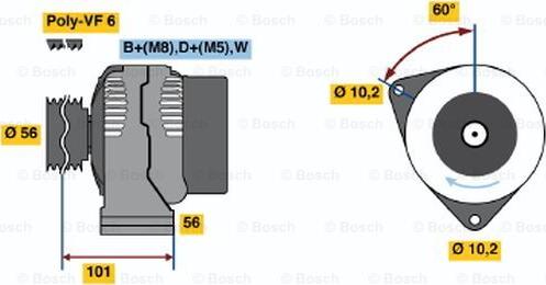 BOSCH 0 123 320 041 - Ģenerators autospares.lv