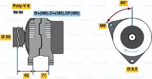 BOSCH 0 123 320 050 - Ģenerators autospares.lv