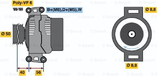 BOSCH 0 123 320 065 - Ģenerators autospares.lv