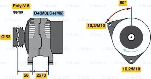 BOSCH 0 123 320 012 - Ģenerators www.autospares.lv