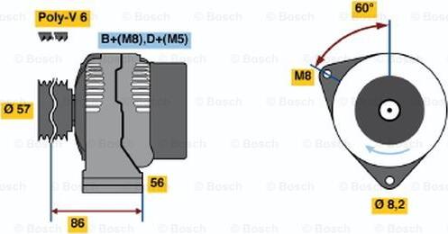 BOSCH 0 123 320 030 - Ģenerators autospares.lv