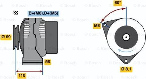 BOSCH 0 123 320 026 - Ģenerators autospares.lv