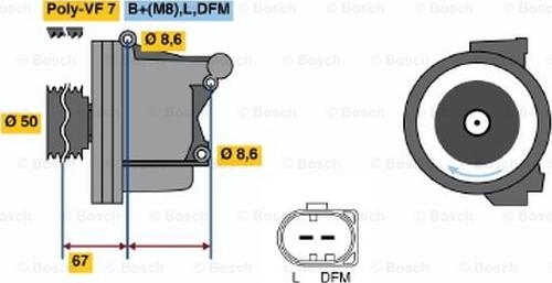 BOSCH 0 122 0AA 1P0 - Ģenerators autospares.lv