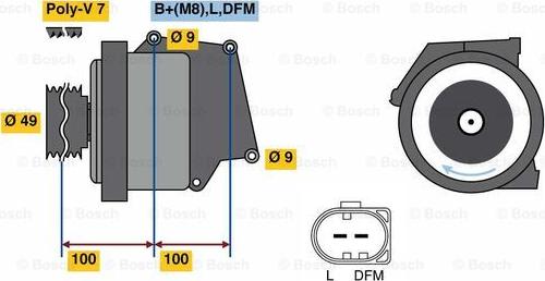 BOSCH 0 122 0AA 3D0 - Ģenerators www.autospares.lv