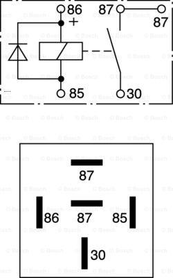 BOSCH 0 332 019 109 - Relejs, Darba strāva www.autospares.lv