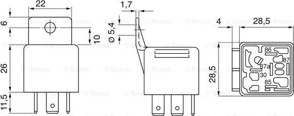 BOSCH 0 332 209 159 - Relejs, Darba strāva www.autospares.lv