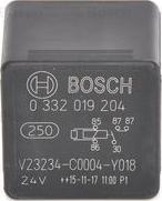 BOSCH 0 332 019 204 - Relejs, Darba strāva www.autospares.lv