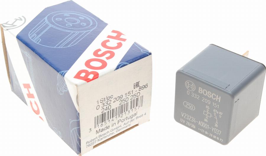 BOSCH 0 332 209 151 - Relejs, Darba strāva www.autospares.lv