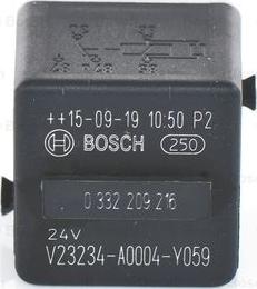 BOSCH 0 332 209 216 - Реле, звуковой сигнал www.autospares.lv