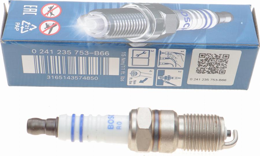 BOSCH 0 241 235 753 - Aizdedzes svece autospares.lv