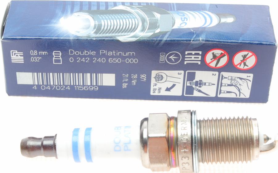 BOSCH 0 242 240 650 - Свеча зажигания www.autospares.lv