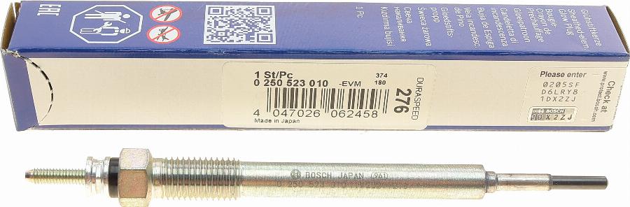 BOSCH 0 250 523 010 - Kvēlsvece www.autospares.lv