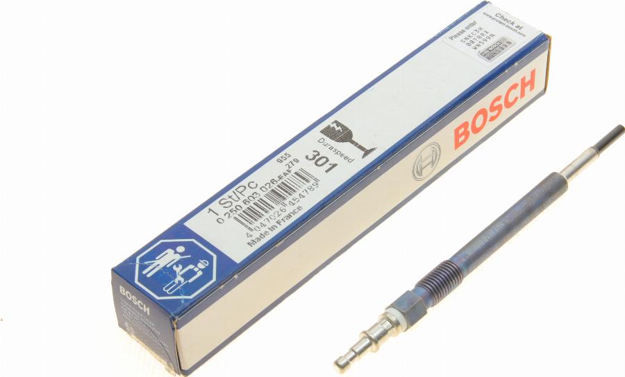 BOSCH 0 250 603 026 - Свеча накаливания www.autospares.lv