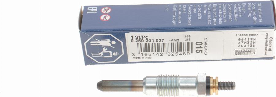 BOSCH 0 250 201 027 - Glow Plug www.autospares.lv