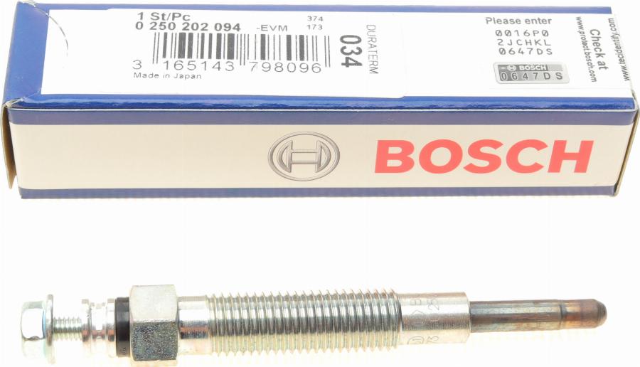 BOSCH 0 250 202 094 - Kvēlsvece autospares.lv