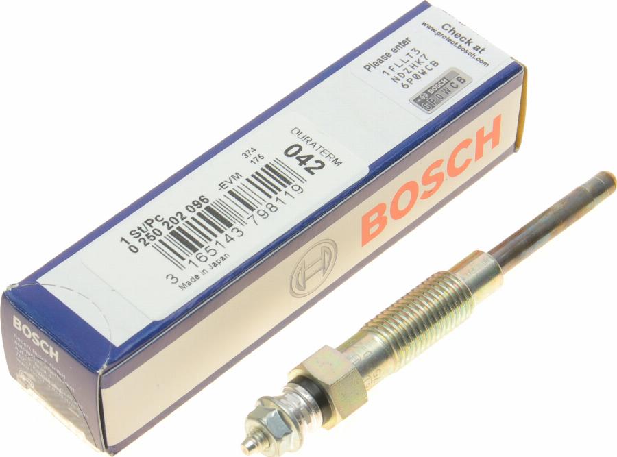 BOSCH 0 250 202 096 - Kvēlsvece www.autospares.lv