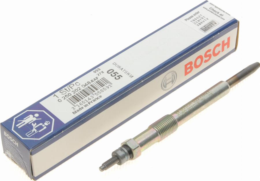 BOSCH 0 250 202 048 - Kvēlsvece www.autospares.lv