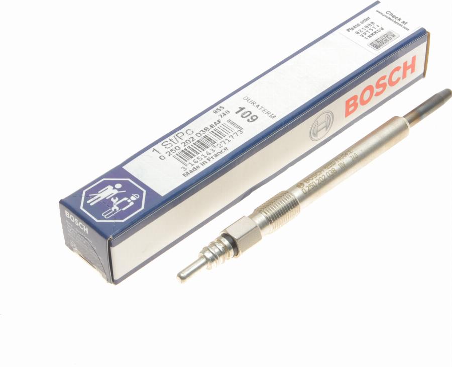 BOSCH 0 250 202 038 - Kvēlsvece www.autospares.lv