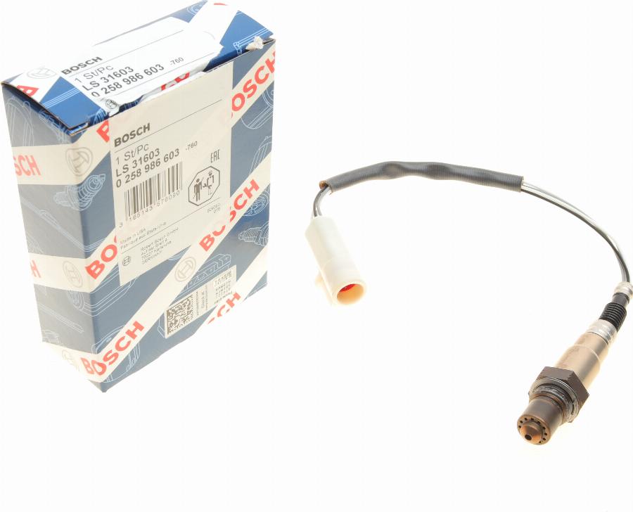 BOSCH 0 258 986 603 - Лямбда-зонд, датчик кислорода www.autospares.lv