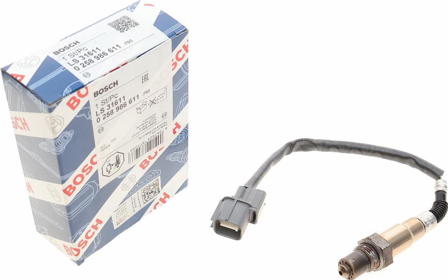 BOSCH 0 258 986 611 - Lambda zonde autospares.lv