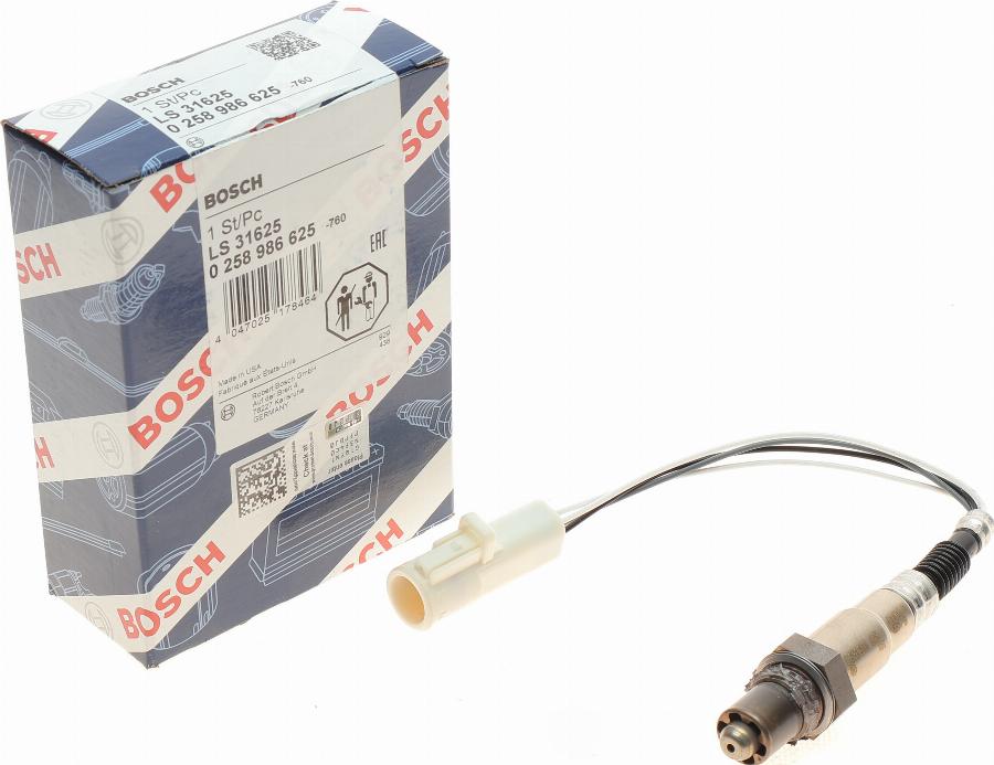 BOSCH 0 258 986 625 - Lambda zonde autospares.lv