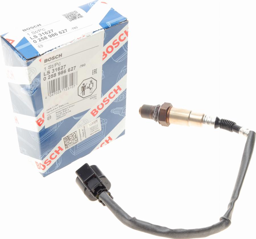 BOSCH 0 258 986 627 - Lambda zonde www.autospares.lv