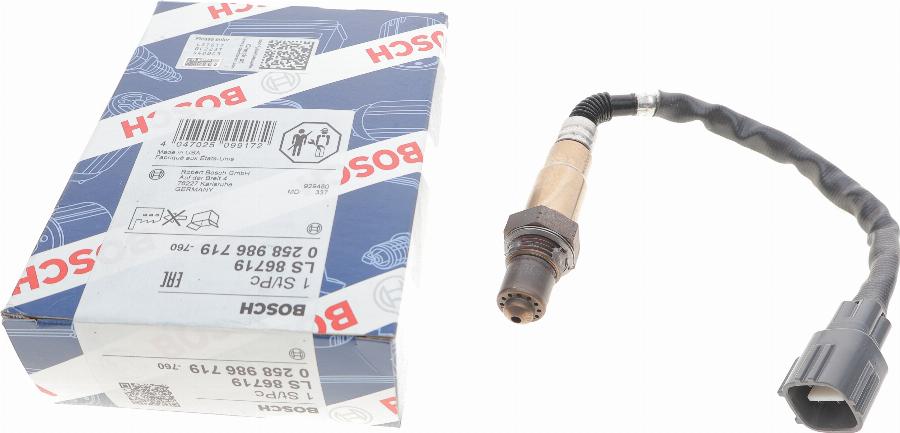 BOSCH 0 258 986 719 - Лямбда-зонд, датчик кислорода www.autospares.lv