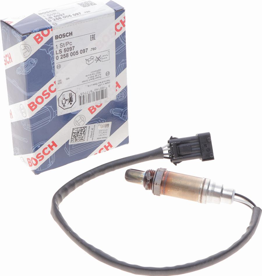 BOSCH 0 258 005 097 - Lambda zonde www.autospares.lv