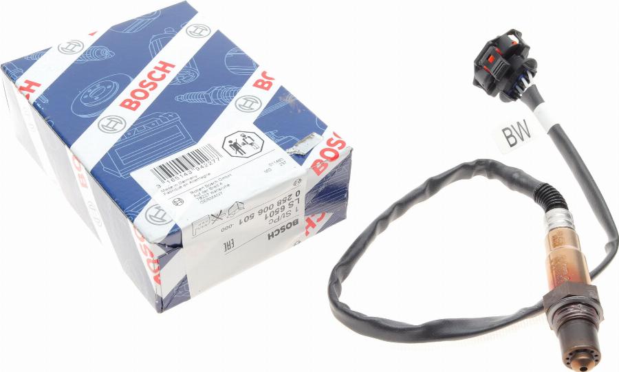 BOSCH 0 258 006 501 - Лямбда-зонд, датчик кислорода www.autospares.lv