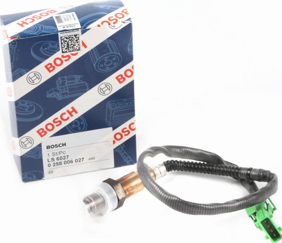 BOSCH 0 258 006 027 - Лямбда-зонд, датчик кислорода www.autospares.lv