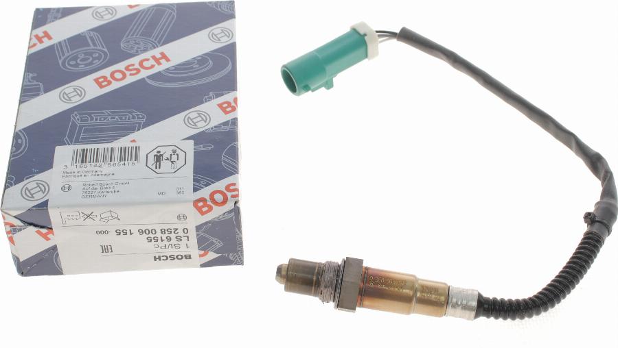 BOSCH 0 258 006 155 - Лямбда-зонд, датчик кислорода www.autospares.lv