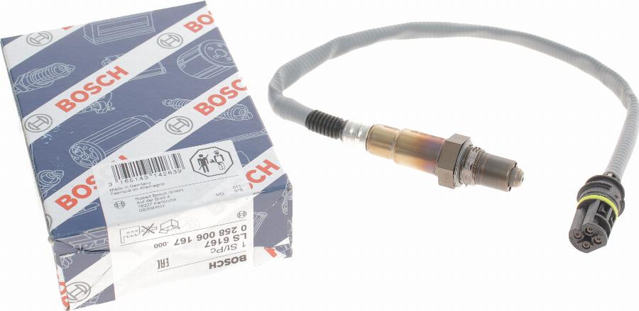 BOSCH 0 258 006 167 - Лямбда-зонд, датчик кислорода www.autospares.lv