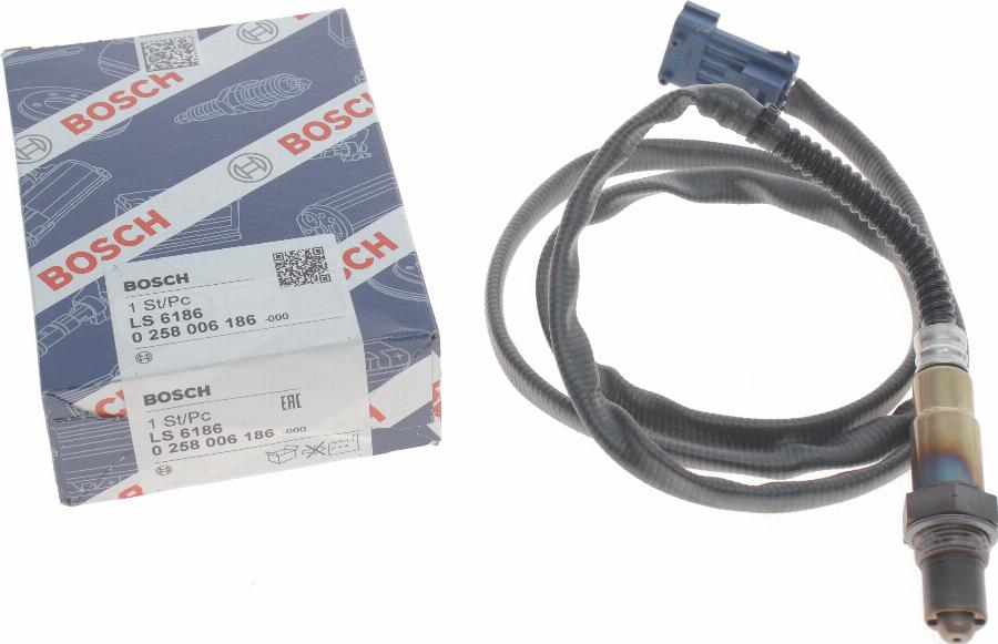 BOSCH 0 258 006 186 - Lambda zonde autospares.lv