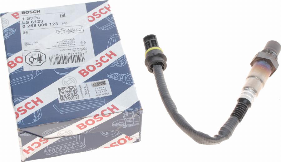 BOSCH 0 258 006 123 - Лямбда-зонд, датчик кислорода www.autospares.lv